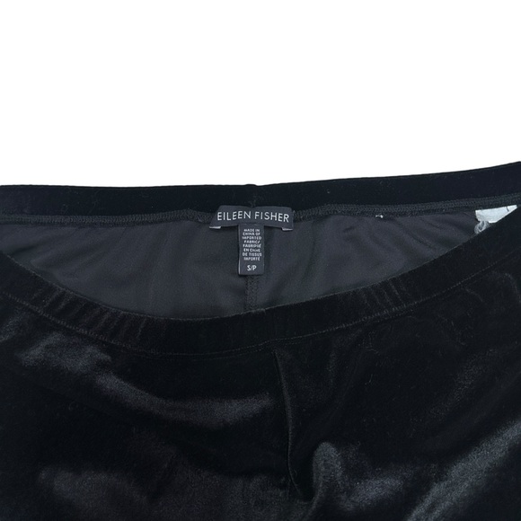 Eileen Fisher Stretch Velvet Knit Leggings Slim Fit, Ankle Length - Black - Picture 6 of 7